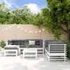 Image de Vidaxl Salon De Jardin 7 Pcs Blanc Bois De Pin Massif