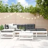 Image de Vidaxl Salon De Jardin 6 Pcs Blanc Bois De Pin Massif