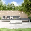 Image de Vidaxl Salon De Jardin 4 Pcs Blanc Bois De Pin Massif