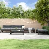 Image de Vidaxl Salon De Jardin 5 Pcs Noir Bois Massif De Pin
