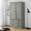 Image de vidaXL Garde-robe VIGO gris 90x55x170 cm bois massif de pin