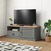 Image de vidaXL Meuble TV VIGO gris 106x40x40 cm bois massif de pin