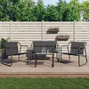 Image de Vidaxl Salon De Jardin Avec Coussins 4 Pcs Anthracite Acier