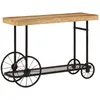 Image de Vidaxl Table Console 112x36x76 Cm Bois Massif De Manguier Et Fer
