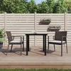 Image de Vidaxl Ensemble Ã Manger De Jardin 3 Pcs Coussins RÃ©sine TressÃ©e Acier