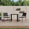 Image de Vidaxl Ensemble Ã Manger De Jardin 3 Pcs RÃ©sine TressÃ©e Acier