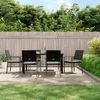 Image de Vidaxl Ensemble Ã Manger De Jardin 7 Pcs Coussins RÃ©sine TressÃ©e Acier