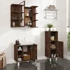 Image de Vidaxl Ensemble D'armoires De Salle De Bain 3 Pcs ChÃªne FumÃ©