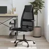 Image de vidaXL Chaise de bureau noir tissu en maille et similicuir