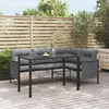 Image de vidaXL Table Ã  manger de jardin anthracite 110x54x70 cm acier