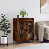 Image de Vidaxl Buffet ChÃªne FumÃ© 69,5x34x90 Cm Bois D'ingÃ©nierie