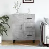 Image de vidaXL Buffet gris bÃ©ton 69,5x34x90 cm bois d'ingÃ©nierie