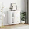 Image de vidaXL Buffet Blanc brillant 69,5x34x90 cm Bois d'ingÃ©nierie