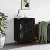 Image de vidaXL Buffet noir 69,5x34x90 cm bois d'ingÃ©nierie