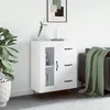 Image de vidaXL Buffet Blanc brillant 69,5x34x90 cm Bois d'ingÃ©nierie