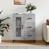 Image de vidaXL Buffet gris bÃ©ton 69,5x34x90 cm bois d'ingÃ©nierie