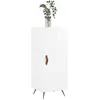 Image de vidaXL Buffet Blanc brillant 34,5x34x90 cm Bois d'ingÃ©nierie