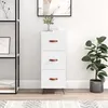 Image de vidaXL Buffet Blanc brillant 34,5x34x90 cm Bois d'ingÃ©nierie