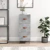 Image de vidaXL Buffet Gris bÃ©ton 34,5x34x90 cm Bois d'ingÃ©nierie
