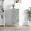 Image de vidaXL Buffet Gris bÃ©ton 34,5x34x90 cm Bois d'ingÃ©nierie
