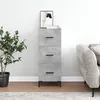Image de vidaXL Buffet Gris bÃ©ton 34,5x34x90 cm Bois d'ingÃ©nierie