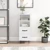 Image de vidaXL Buffet Blanc brillant 34,5x34x90 cm Bois d'ingÃ©nierie