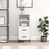 Image de Vidaxl Buffet Blanc 34,5x34x90 Cm Bois D'ingÃ©nierie
