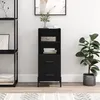 Image de vidaXL Buffet Noir 34,5x34x90 cm Bois d'ingÃ©nierie