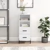 Image de vidaXL Buffet Blanc brillant 34,5x34x90 cm Bois d'ingÃ©nierie