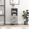 Image de vidaXL Buffet Gris bÃ©ton 34,5x34x90 cm Bois d'ingÃ©nierie