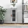 Image de vidaXL Buffet Gris bÃ©ton 34,5x34x90 cm Bois d'ingÃ©nierie