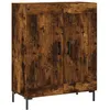 Image de Vidaxl Buffet ChÃªne FumÃ© 69,5x34x90 Cm Bois D'ingÃ©nierie