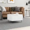 Image de vidaXL Table basse blanc 55x55x36,5 cm bois d'ingÃ©nierie