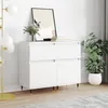Image de vidaXL Buffets 2 pcs blanc 40x35x70 cm bois dÂ¿ingÃ©nierie