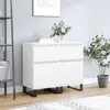 Image de vidaXL Buffets 2 pcs blanc 40x35x70 cm bois dÂ¿ingÃ©nierie