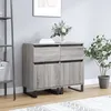 Image de vidaXL Buffets 2 pcs sonoma gris 40x35x70 cm bois d'ingÃ©nierie