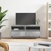 Image de vidaXL Meuble TV gris bÃ©ton 100x34,5x44,5 cm bois d'ingÃ©nierie
