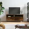Image de Vidaxl Meuble Tv ChÃªne FumÃ© 100x34,5x44,5 Cm Bois D'ingÃ©nierie