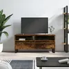 Image de Vidaxl Meuble Tv ChÃªne FumÃ© 100x34,5x44,5 Cm Bois D'ingÃ©nierie