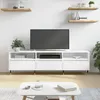 Image de vidaXL Meuble TV blanc 150x30x44,5 cm bois d'ingÃ©nierie