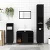 Image de vidaXL Armoire de salle de bain noir 80x33x60 cm bois d'ingÃ©nierie