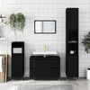 Image de vidaXL Armoire de salle de bain noir 80x33x60 cm bois d'ingÃ©nierie
