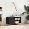 Image de vidaXL Armoire Ã  disques noir 85x38x48 cm bois d'ingÃ©nierie