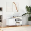 Image de vidaXL Armoire Ã  disques blanc brillant 85x38x48 cm bois d'ingÃ©nierie