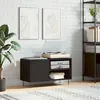 Image de vidaXL Armoire Ã  disques noir 85x38x48 cm bois d'ingÃ©nierie
