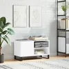 Image de vidaXL Armoire Ã  disques blanc 85x38x48 cm bois d'ingÃ©nierie