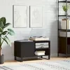Image de vidaXL Armoire Ã  disques noir 85x38x48 cm bois d'ingÃ©nierie