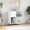 Image de vidaXL Armoire Ã  disques blanc 84,5x38x89 cm bois d'ingÃ©nierie