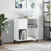 Image de vidaXL Armoire Ã  disques blanc 84,5x38x89 cm bois d'ingÃ©nierie