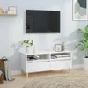 Image de vidaXL Meuble TV blanc 100x34,5x44,5 cm bois d'ingÃ©nierie